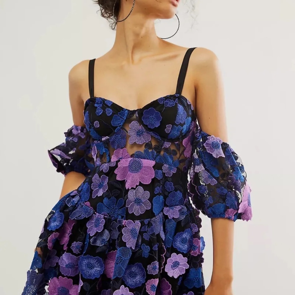 Free People x For Love & Lemons Prato Mini Dress Size Small